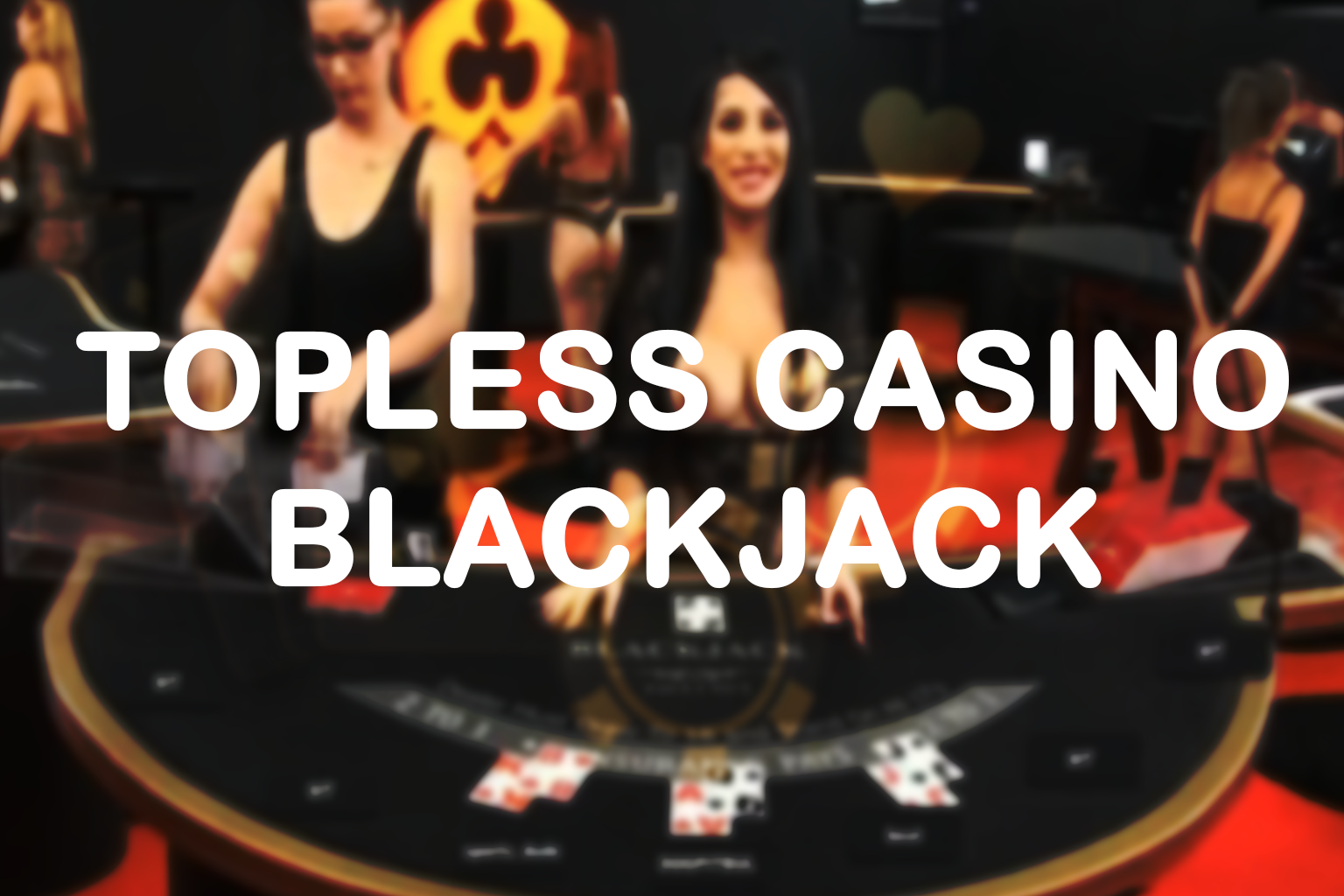 Blackjack table in an adult live studio